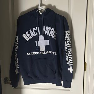 dark blue life guard hoodie from marco island, florida